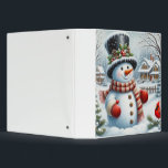 Cute, Vintage/Whimsical Christmas/winter snowman Binder<br><div class="desc">.</div>