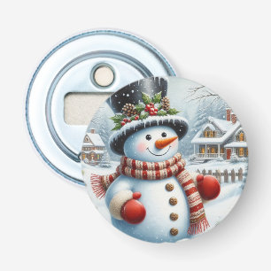 Cute, Vintage/Whimsical Christmas/winter snowman Bottle Opener