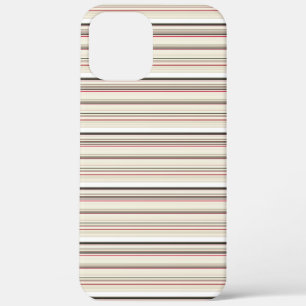 Cute vintage white red stripes iPhone 12 pro max case