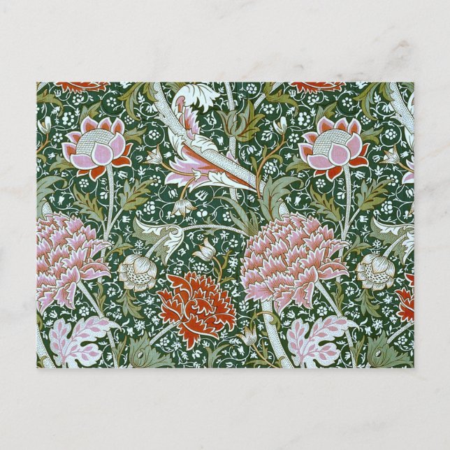 Cute Vintage William Morris Pattern Postcard (Front)