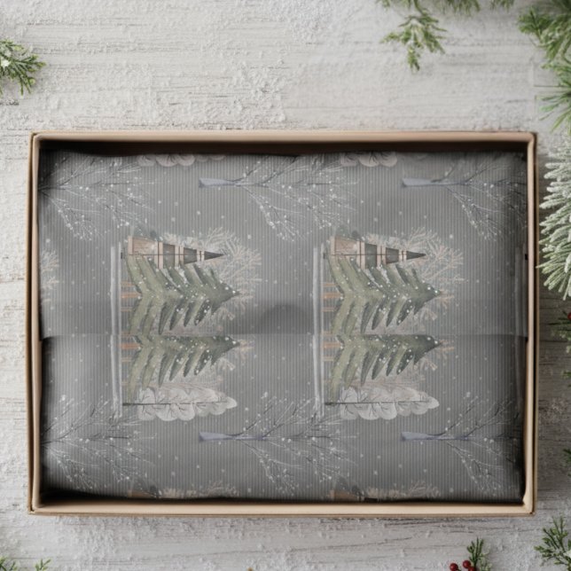 Cute Vintage Winter Christmas Pattern  Tissue Paper (Creator Uploaded)