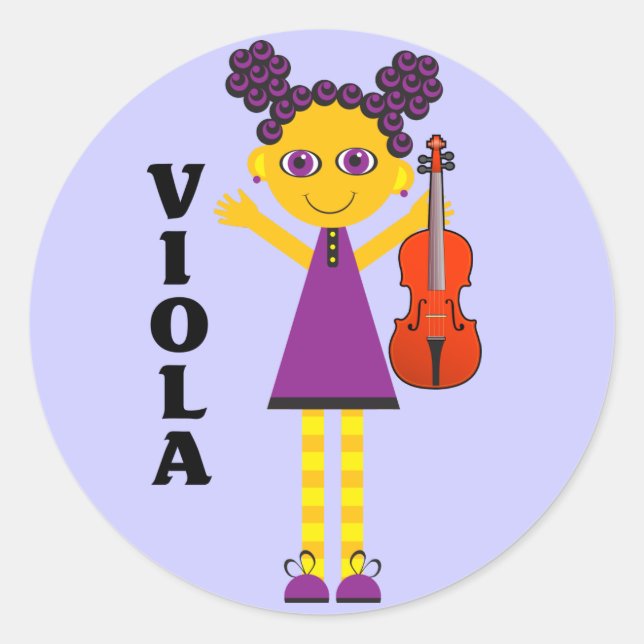 Cute Viola Girl Sticker (Front)