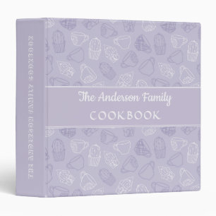 Cute Violet Famille Recette Classeurs de livre de