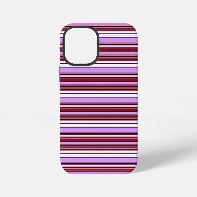 Cute violet red stripes iPhone case (Back)