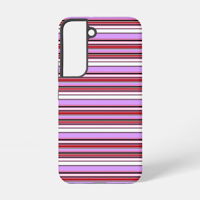 Cute violet red stripes samsung galaxy s22 case (Back)