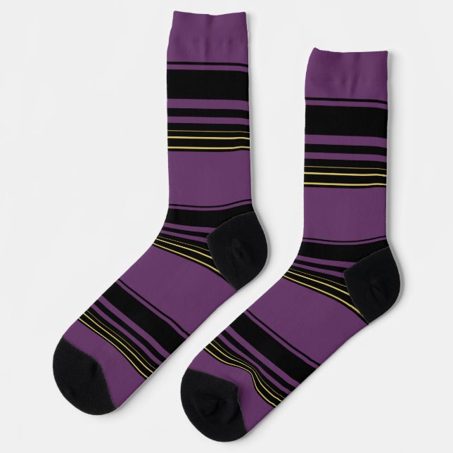 Cute violet stripes socks (Left)