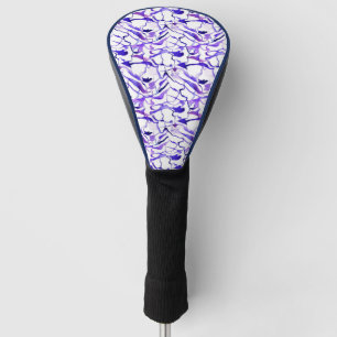 Cute violet watercolor abstract lines pattern latt golf head cover