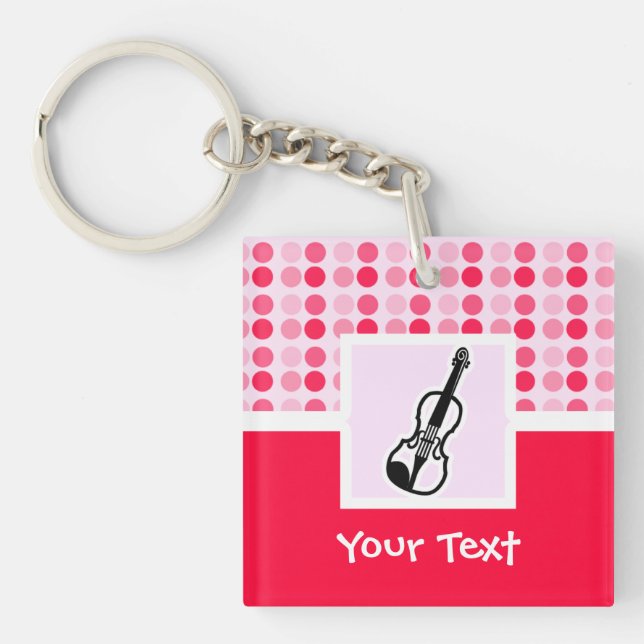 Cute Violin Keychain (Front)