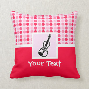 Cute Violin Throw Pillow
