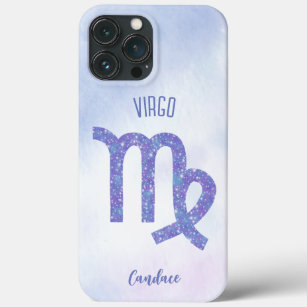 Cute Virgo Astrology Sign Personalized Purple iPhone 13 Pro Max Case