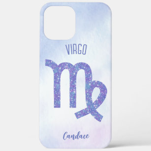 Cute Virgo Astrology Sign Personalized Purple iPhone 12 Pro Max Case