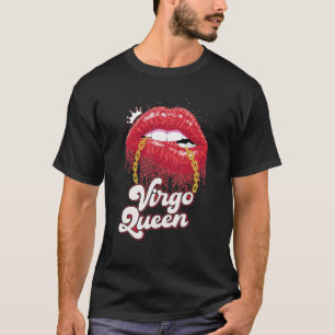 Cute Virgo Queen Red Lips Zodiac Sign Costume For T-Shirt
