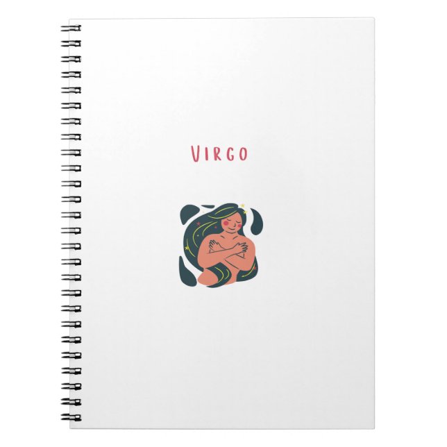 Cute Virgo, zodiac, star sign print Notebook (Front)