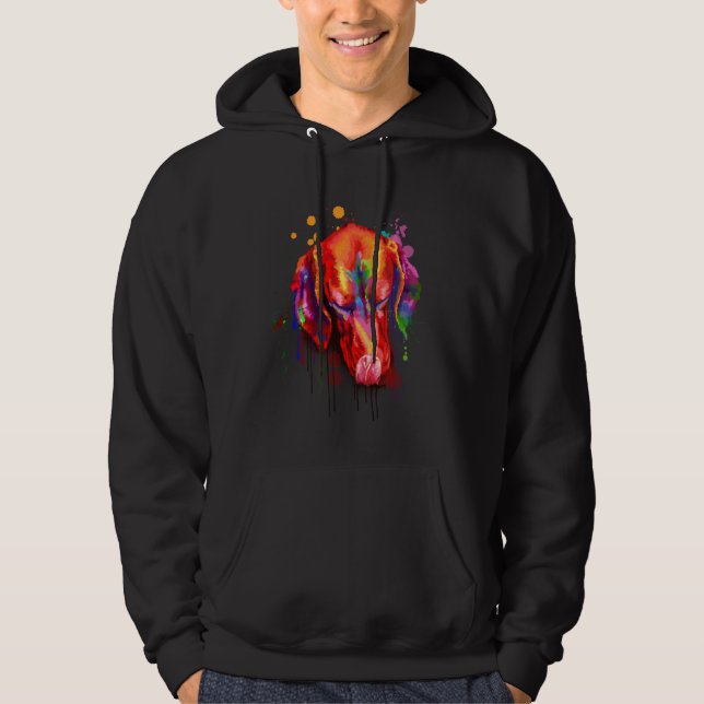 Cute Vizsla Dog Hoodie (Front)