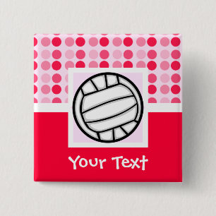 Cute Volleyball 2 Inch Square Button