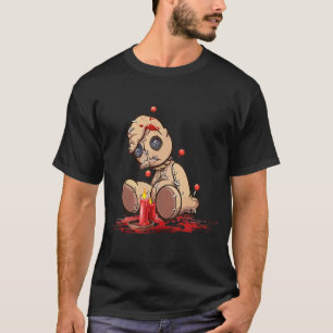 Cute Voodoo Teddy Bear Dolls Scary Acupuncture Cre T-Shirt
