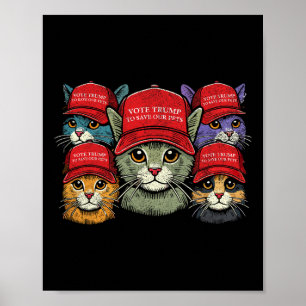 Cute Vote Trump To Save Our Pets Poster