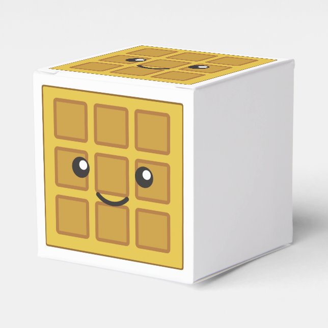 Cute Waffle Favor Box (Front Side)