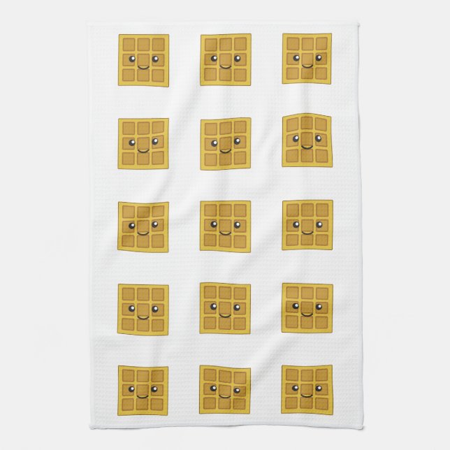 Cute Waffle Kitchen Towel (Vertical)