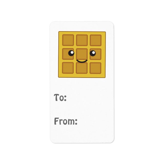 Cute Waffle Label (Front)