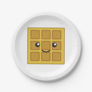 Cute Waffle Paper Plate