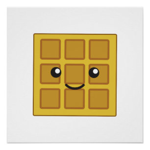 Cute Waffle Poster