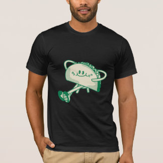 Cute Walking Green Taco Mascot Character T-Shirt