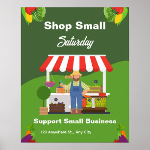 Cute Wall Art Poster small shop love Cute Retro