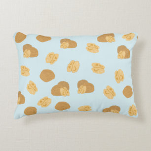 Cute Walnuts Nut Pattern Accent Pillow