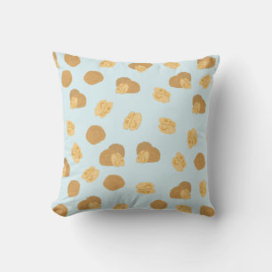 Cute Walnuts Nut Pattern Throw Pillow