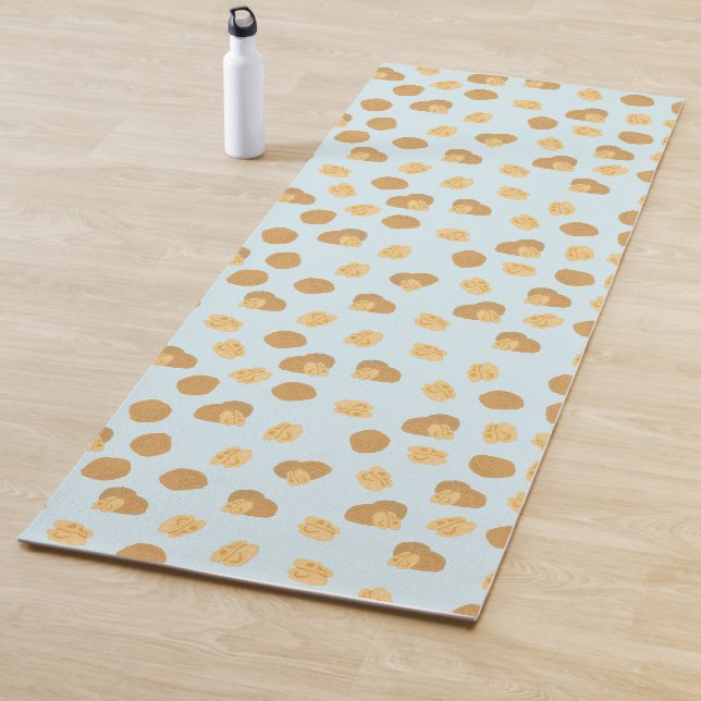 Cute Walnuts Nut Pattern Yoga Mat (In Situ)