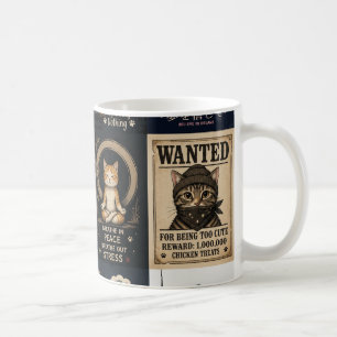 Cute “Wanted Cat” Funny Mug – Cat Lover Gift Kaw