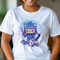 Cute Warrior Cat – Slay the Day 