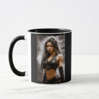CUTE WARRIOR GIRL COFFEE MUG