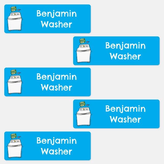 Cute washing machine laundry cartoon personalized (Group)