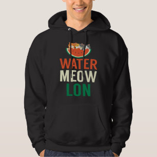Cute Water Meow Leon Melon With Cats Melon Growers Hoodie