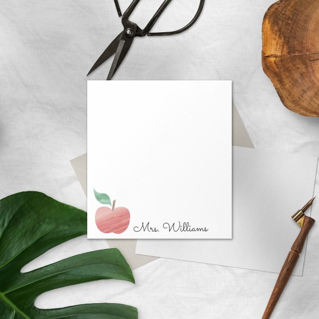 Cute Watercolor Apple Teacher Notepad (Creator Uploaded)