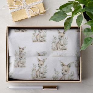 Cute Watercolor Baby Animals with Alphabet Letters Tissue Paper