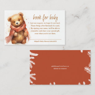 Cute Watercolor Baby Bear Baby Shower Enclosure Card