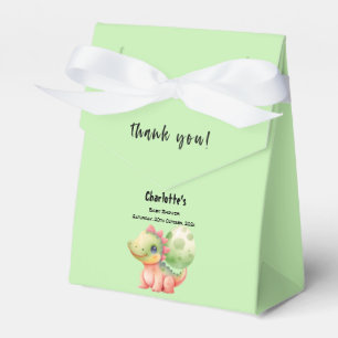 Cute Watercolor Baby Dinosaur Baby Shower Favor Box