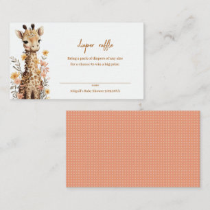 Cute Watercolor Baby Giraffe Book for Baby Enclosure Card