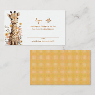 Cute Watercolor Baby Giraffe Book for Baby Enclosure Card