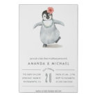 Cute Watercolor Baby Girl Penguin Baby Shower