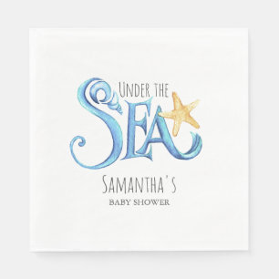 Cute Watercolor Baby Shower Paper Napkin