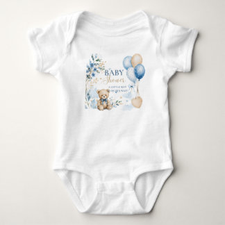 Cute Watercolor Baby Shower T-Shirt | Blue Stork & Bodysuit