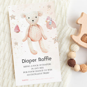 Cute Watercolor Baby Toys Baby Shower  Enclosure Card