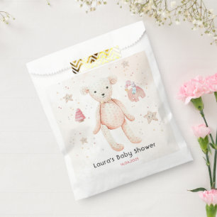 Cute Watercolor Baby Toys Teddy Bear Baby Shower Favour Bag