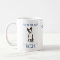 Cute Watercolor Best Boston Terrier Dog Dad Photo