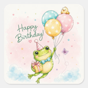 Cute Watercolor Birthday Stickers Fun & Colourfu