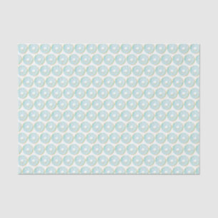 Cute Watercolor Blue Sprinkle Doughnuts Pattern Tissue Paper